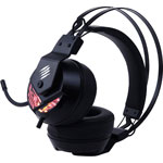 Mad Catz The Authentic F.R.E.Q. 4 Gaming Headset, Black - Stereo - USB - Wired - Over-the-head - Binaural - Circumaural - Omni-directional, Noise Cancelling Microphone - Black view 3