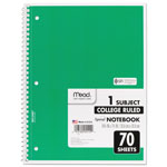 Mead Spiral Notebook, 1 Subject, Medium/College Rule, Assorted Color Covers, 10.5 x 7.5, 70 Sheets view 3