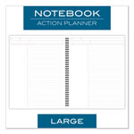 Cambridge Wirebound Guided Business Notebook, Action Planner, Dark Gray, 11 x 8.5, 80 Sheets view 4