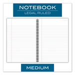 Cambridge Wirebound Business Notebook, Wide/Legal Rule, Black Cover, 9.5 x 6.68, 80 Sheets view 1