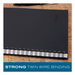 Cambridge Wirebound Business Notebook, Wide/Legal Rule, Black Cover, 9.5 x 6.68, 80 Sheets view 2