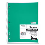 Mead Spiral Notebook, 5 Subjects, Medium/College Rule, Assorted Color Covers, 11 x 8, 200 Sheets view 2