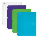 Mead Snap-In Plastic Folder, 20 Sheets, 8 1/2 x 11, Assorted, Snap Closure, 2/Set orginal image
