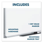 Mead Dry-Erase Board, Melamine Surface, 48 x 36, Silver Aluminum Frame view 1