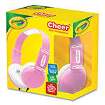 Crayola Cheer Wired Headphones, Pink/White view 3