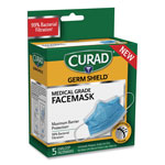 Curad Germ Shield Medical Grade Maximum Barrier Face Mask, Pleated, 10/Box view 2