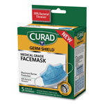 Curad Germ Shield Medical Grade Maximum Barrier Face Mask, Pleated, 10/Box view 3