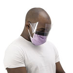 Medline Prohibit Face Mask w/Eyeshield, Polypropylene/Cellulose, Purple, 25/Box view 4