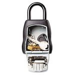 Master Lock Company Locking Combination 5 Key Steel Box, 3 1/4w x 1 1/2d x 4 5/8h, Black/Silver view 1