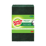 Scotch Brite® Heavy-Duty Scouring Pad, 3.8 x 6, Green, 5/Carton view 1