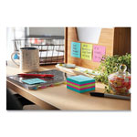 Post-it® Notes Cube, 3 x 3, Bright Blue, Bright Green, Bright Pink, 360 Sheets/Cube, 3 Cubes/Pack view 1