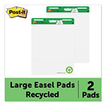 Post-it® Vertical-Orientation Self-Stick Easel Pads, Unruled, Green Headband, 30 White 25 x 30 Sheets, 2/Carton view 1