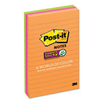 Post-it® Pads in Energy Boost Collection Colors, Note Ruled, 4