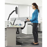 3M Sit/Stand Easy Adjust Keyboard Tray, Highly Adjustable Platform,, Black view 3