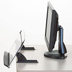 3M In-Line Adjustable Desktop Copyholder,150 Sheet Capacity, Plastic, Black/Clear view 4