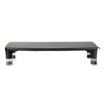 3M Monitor Stand MS100B, 21.6 x 9.4 x 2.7 to 3.9, Black/Clear, Supports 33 lb view 2
