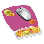 3M Fun Design Clear Gel Mouse Pad with Wrist Rest, 6.8 x 8.6, Daisy Design view 1