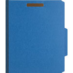 Nature Saver Classification Folders, w/ Fasteners, 1 Dvdr, Letter, 10/Box, Blue view 2
