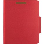 Nature Saver Classification Folders, w/ Fasteners, 2 Dividers, Letter, 10/Box, Bright Red view 1