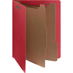 Nature Saver Classification Folder, End Tab, Letter, 2-Div, 10/BX, Red view 2
