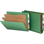 Nature Saver Classification Folder, End Tab, Letter, 2-Div, 10/BX, Green view 4