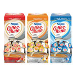Coffee-Mate® Liquid Coffee Creamer, French Vanilla/Hazelnut/Original, 0.38 oz Mini Cups, 150 Cups/Carton view 1