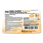 Sani Professional Sani-Cloth Bleach Germicidal Disposable Wipes, Deep-Well Lid Canister, 10.5 x 6, 75/Canister view 1