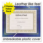Nudell Plastics Leatherette Document Frame, 8-1/2 x 11, Blue, Pack of Two view 3