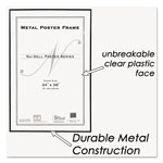 Nudell Plastics Metal Poster Frame, Plastic Face, 24 x 36, Black view 4