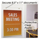 Nudell Plastics Clear Plastic Sign Holder, Wall Mount, 8 1/2 x 11 view 3
