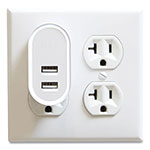 NXT Technologies™ Wall Charger, Two USB-A Ports, White view 1