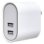 NXT Technologies™ Wall Charger, Two USB-A Ports, White view 3