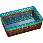 Achieva Large Supply Basket, Assorted Colors, 3/PK - 2.4
