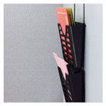Officemate Filing System w/Hanger Set, 3 Pockets, Letter, 28 x 13 1/2 x 4 3/4, Charcoal view 2