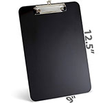 Officemate Magnetic Clipboard - Plastic - Black view 1