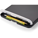 Officemate Officemate Slim Clipboard Storage Box w/Low Profile Clip, Charcoal (83308) - 0.50