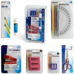 Officemate Back to School Pencil Box / Essential Supplies Organizer Kit, 8 Pieces - Multi - 1 Each orginal image