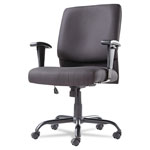 OIF Big and Tall Swivel/Tilt Mid-Back Chair, Supports up to 450 lbs., Black Seat/Black Back, Black Base view 4