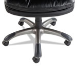 OIF Executive Swivel/Tilt Leather High-Back Chair, Supports up to 250 lbs., Black Seat/Black Back, Black Base view 2