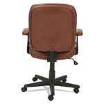 OIF Swivel/Tilt Leather Task Chair, Supports up to 250 lbs., Chestnut Brown Seat/Chestnut Brown Back, Black Base view 4