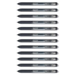 Papermate® InkJoy Retractable Gel Pen, Micro 0.5mm, Black Ink/Barrel, Dozen view 4