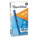 Papermate® InkJoy Retractable Gel Pen, Medium 0.7mm, Blue Ink/Barrel, Dozen view 4