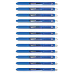 Papermate® InkJoy Retractable Gel Pen, Micro 0.5mm, Blue Ink/Barrel, Dozen view 3