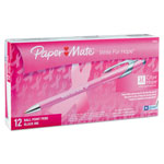 Papermate® FlexGrip Elite Write for Hope Retractable Ballpoint Pen, 1mm, Black Ink/Pack Barrel, Dozen view 2