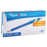 Papermate® FlexGrip Elite Retractable Ballpoint Pen, Medium 1mm, Blue Ink/Barrel, Dozen view 2