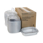 Pactiv Classic Carry-Out Containers, 46 oz, 9.75 x 7.75 x 1.75, Silver, 50/Carton view 2