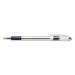 Pentel R.S.V.P. Stick Ballpoint Pen, Medium 1mm, Blue Ink, Clear/Blue Barrel, Dozen view 1