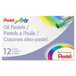 Pentel Oil Pastel Set With Carrying Case,12-Color Set, Assorted, 12/Set view 1