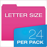 Pendaflex Glow File Folders, 1/3-Cut Tabs, Letter Size, Assorted, 24/Pack view 4