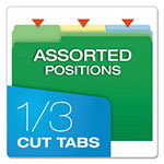 Pendaflex Double Stuff File Folders, 1/3-Cut Tabs, Letter Size, Assorted, 50/Pack view 2